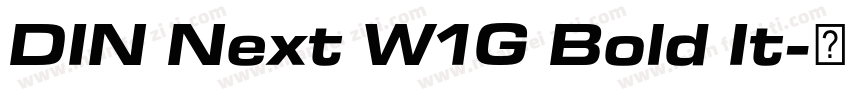 DIN Next W1G Bold It字体转换
